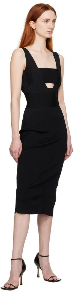 BOYAROVSKAYA Black Layered Midi Dress 4