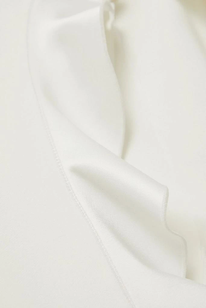David Koma Cutout ruffled satin-trimmed crepe midi dress 4