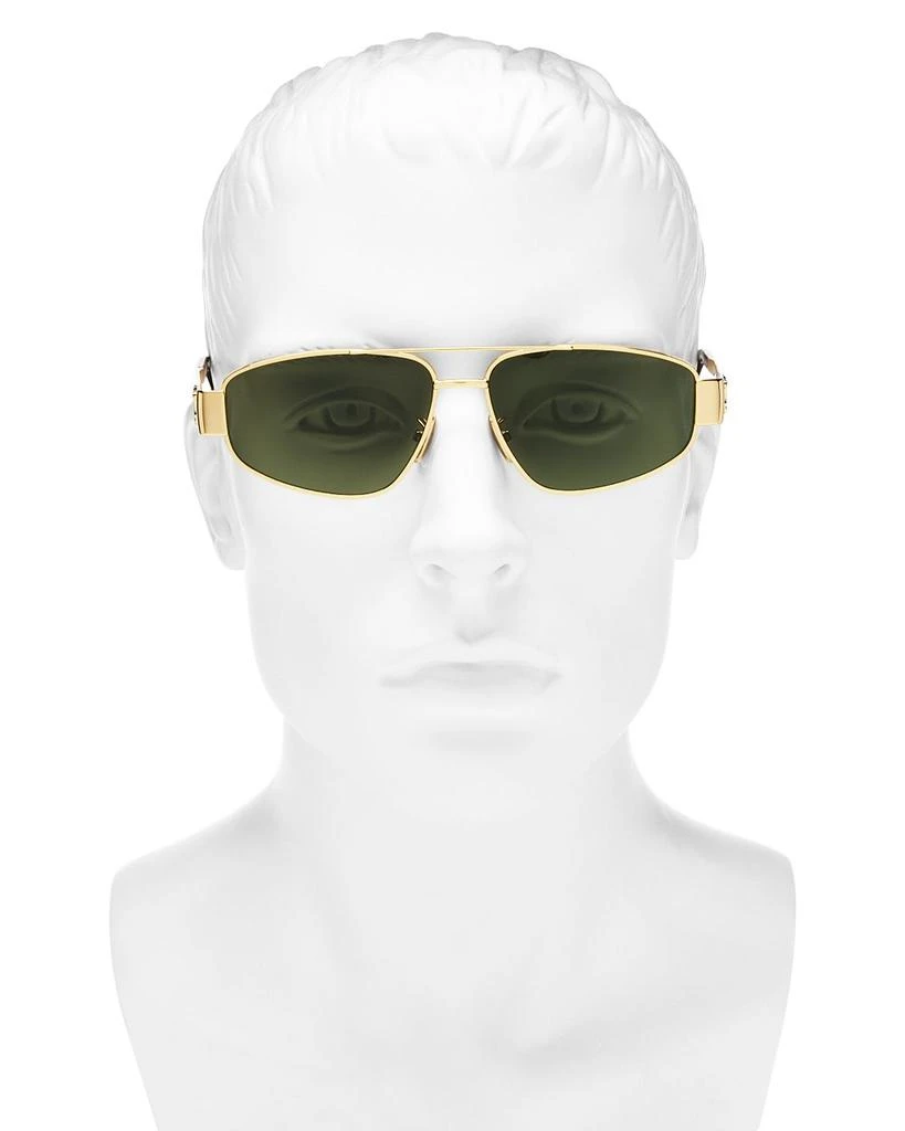 Celine Metal Triomphe Pilot Sunglasses, 57mm 3