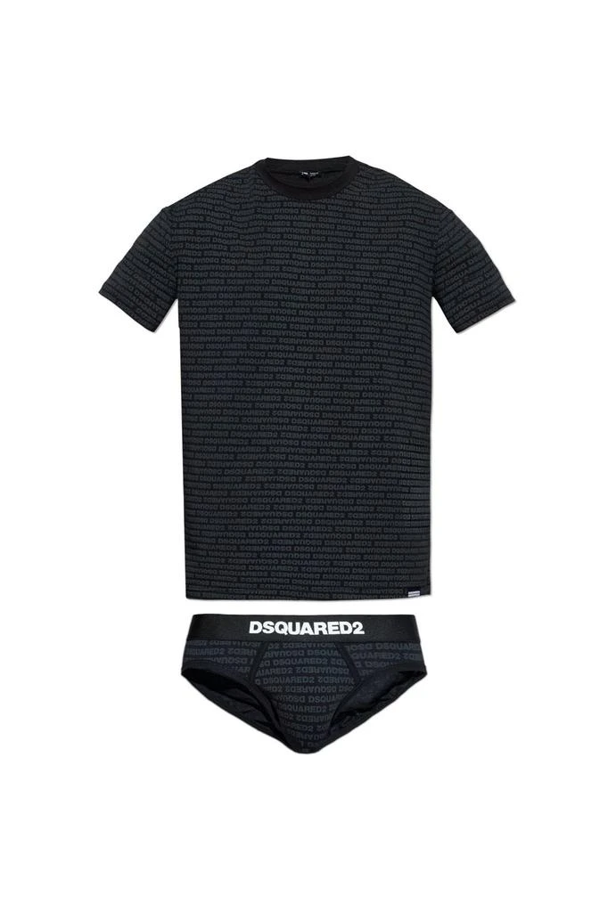 DSQUARED2 Dsquared2 Allover Logo Printed Sleepwear Set