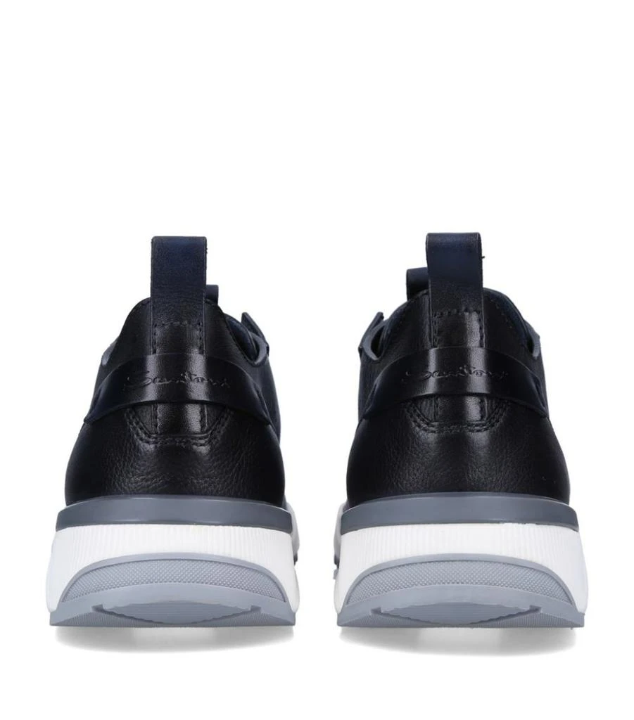 Santoni Leather Patina Runner Sneakers 2