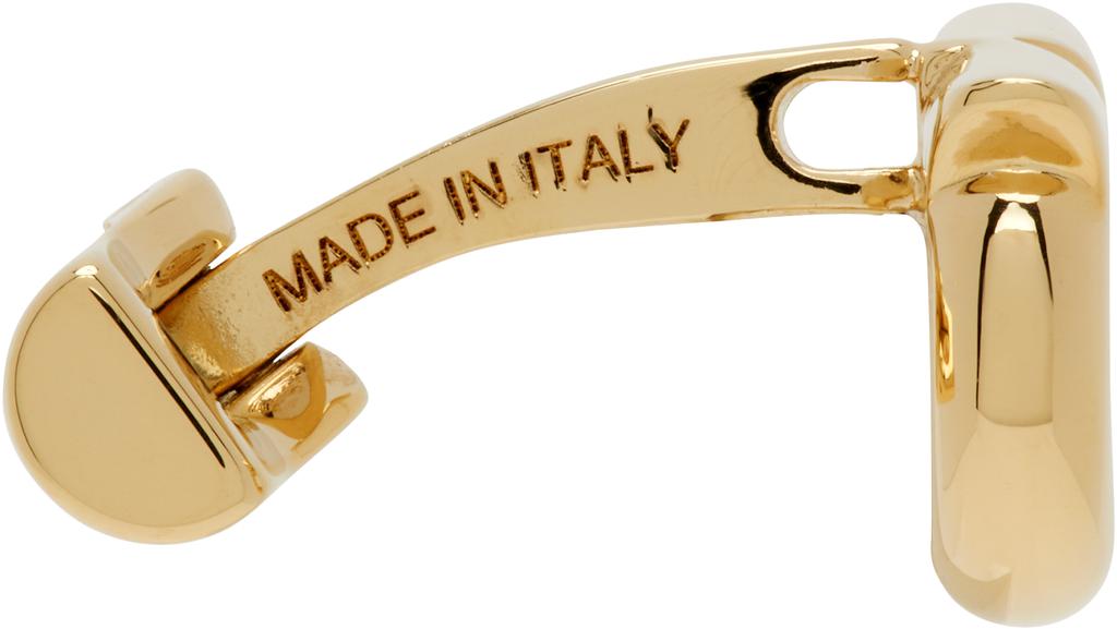 Salvatore Ferragamo Gold Gancini Cuff Links