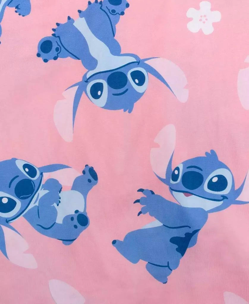 Lilo Stitch Little and Big Girls Short Sleeve Button Down Sleep Shirt and Open Leg Pant, 2-Piece Pajama Set 3