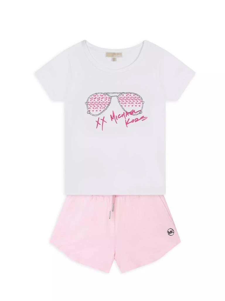 Michael Kors Little Girl's & Girl's Sequin-Embellished Sunglasses T-Shirt 2