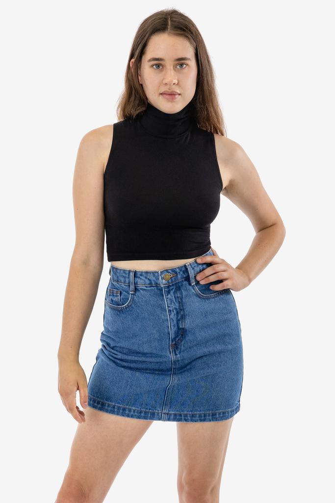 Los Angeles Apparel RDNW33 - Denim High Waist Pencil Skirt