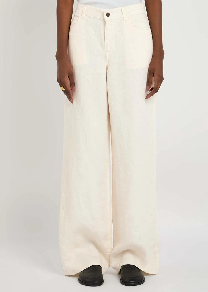 The Row Eglitta straight-leg linen jeans 2