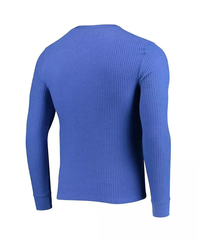 Junk Food Men
s Royal New England Patriots Thermal Henley Long Sleeve T-shirt 4