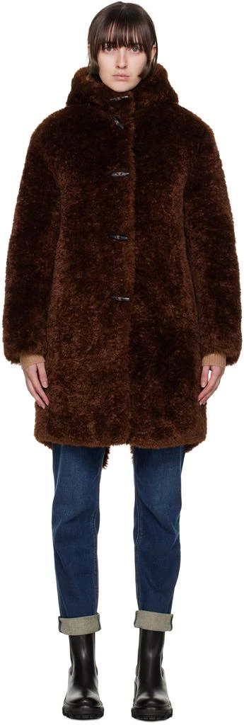 Rag & Bone Brown Iggy Faux-Fur Coat 1