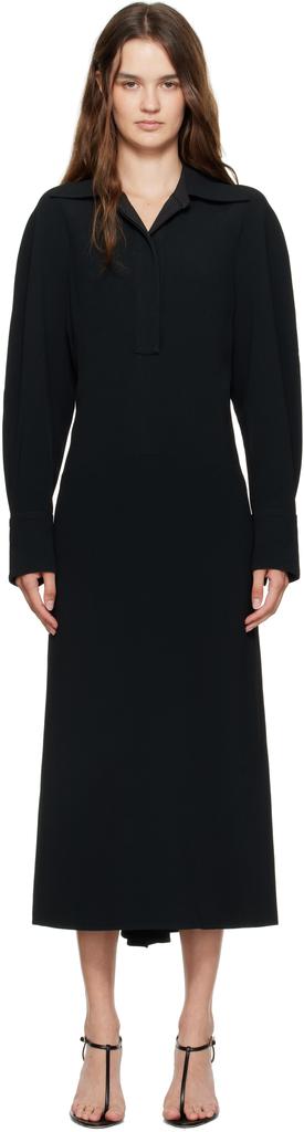 Victoria Beckham Grey green wool blend midi dress - Dresses