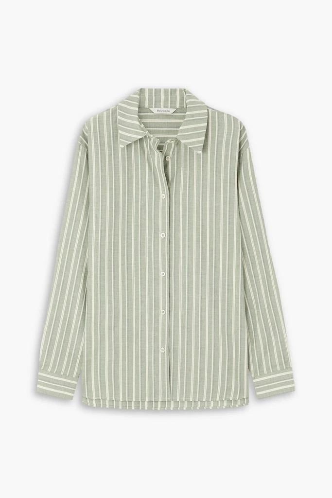 HOLZWEILER Blaou striped cotton-poplin shirt 1