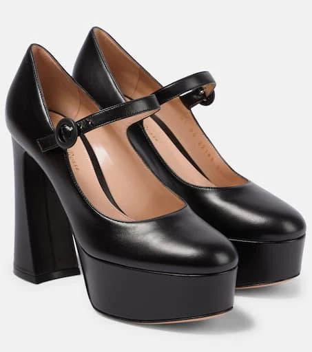 Gianvito Rossi Mary Jane leather platform pumps 1