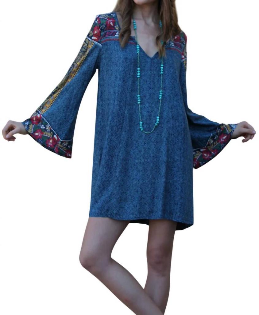 Angie Angie - Floral Bell Sleeve Dress
