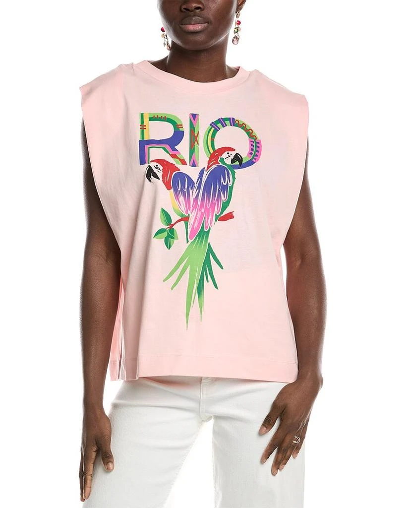 Farm Rio Shoulder Pads Shirt 1