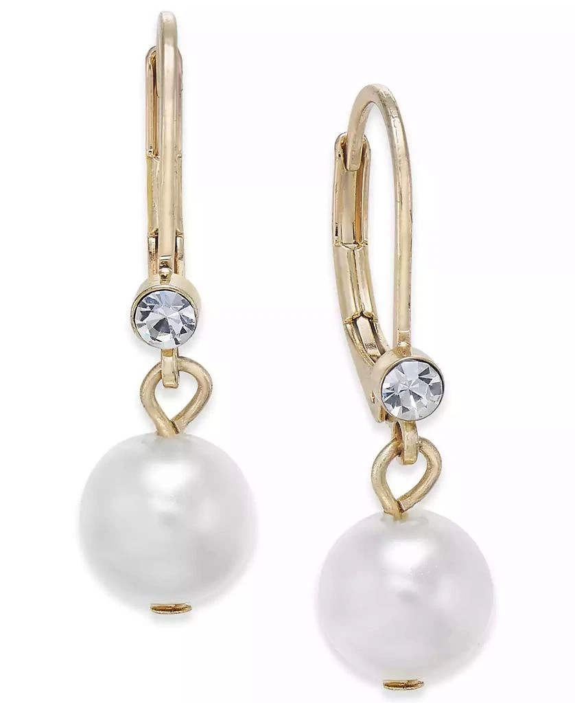 Charter Club Pavé
Imitation Pearl Drop Earrings, Created for Macy
s