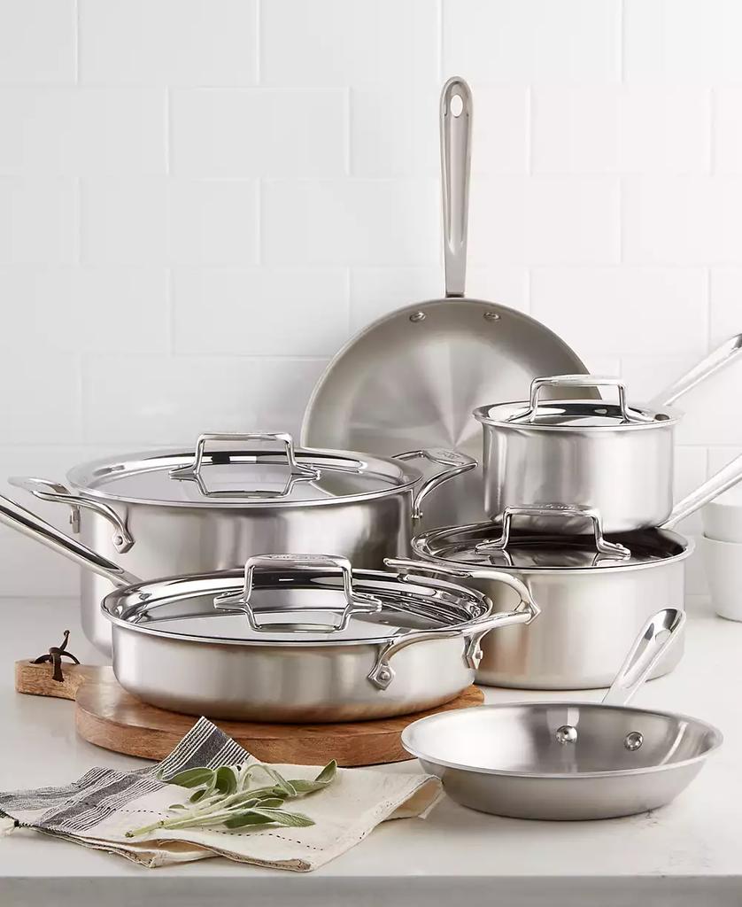 All-Clad D5 Brushed Stainless Steel Cookware Set, 10 Piece Set