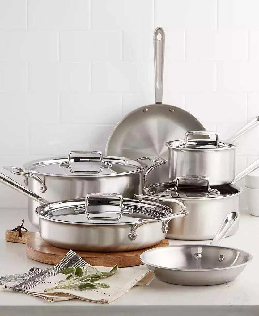 All-Clad D5 Brushed Stainless Steel Cookware Set, 10 Piece Set 1