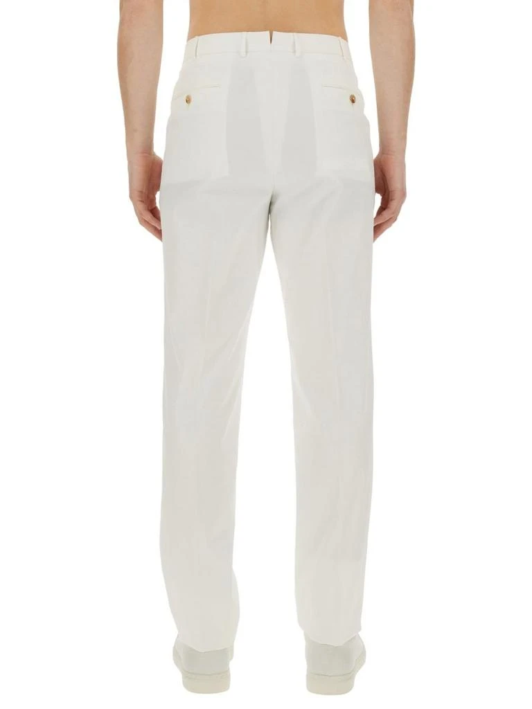 Zegna Zegna Twill Low-Rise Tailored-Cut Trousers 2