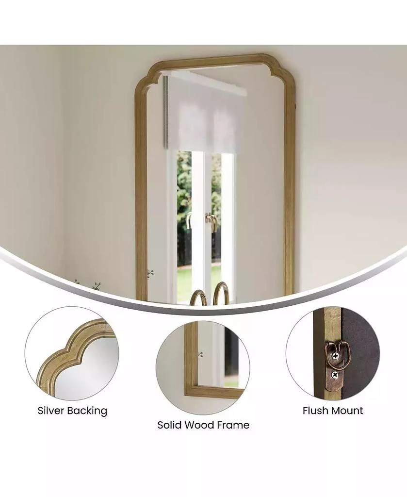 EMMA+OLIVER Julien Wall Mirror with Solid Wood Frame and Silver Backed Glass for Clarity for Entryways, Dining Rooms 
More 4