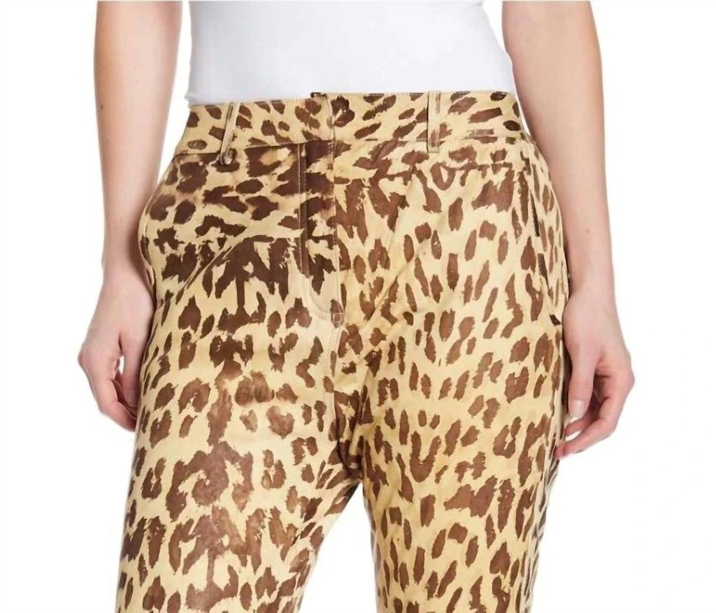 One Teaspoon One Teaspoon - Jackson Leopard Animal Print Leather Pants 5