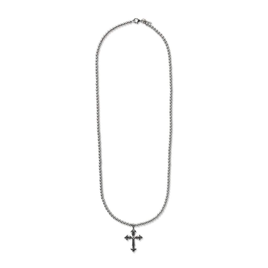 Emanuele Bicocchi Emanuele Bicocchi Cross Pendant Beaded Chain Necklace 1