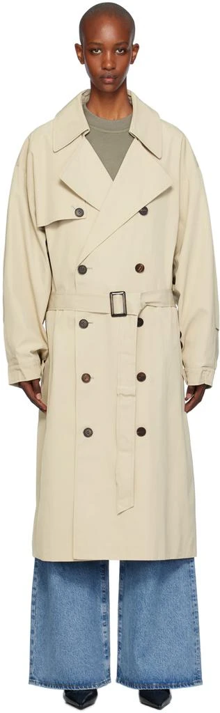 The Frankie Shop Beige Mavis Oversized Trench Coat 1