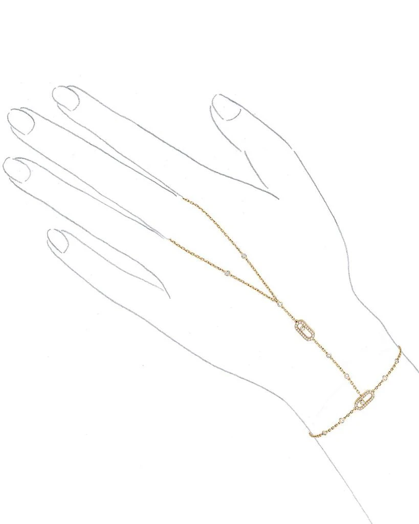 Messika 18K Yellow Gold Move Uno Diamond Hand Bracelet 3