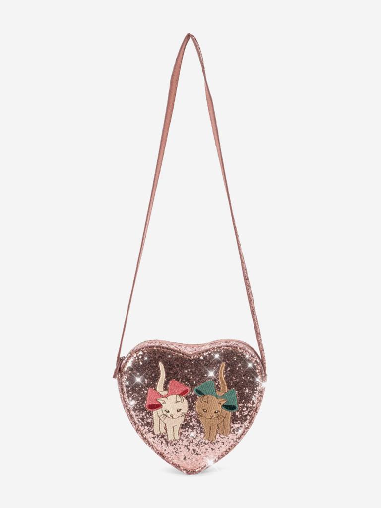 Konges Slojd Girls Tut Heart Shouder Bag in Pink (15cm)