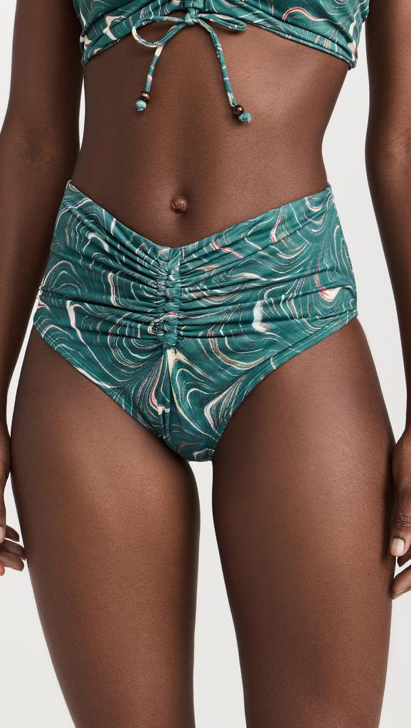 【Sea】Slone Solid Smocked Bikini Bottoms ビキニボトム Sea Slone Solid Smocked High Waisted Bikini Bottoms | Shopbop