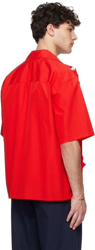 Marni Red Cut Out Bowling Shirt 3