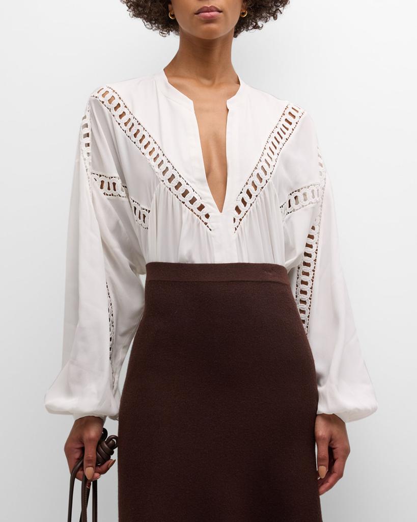 Iro Brent Embroidered Long-Sleeve Top