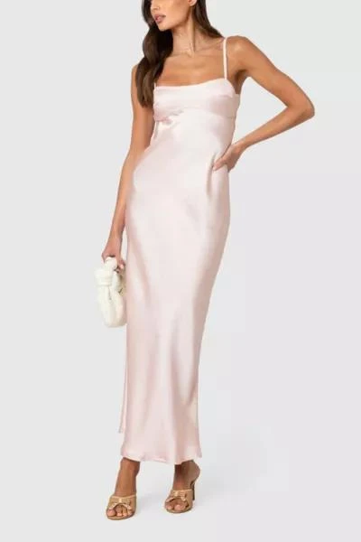 Edikted Edikted Vienna Open Back Satin Maxi Dress 4
