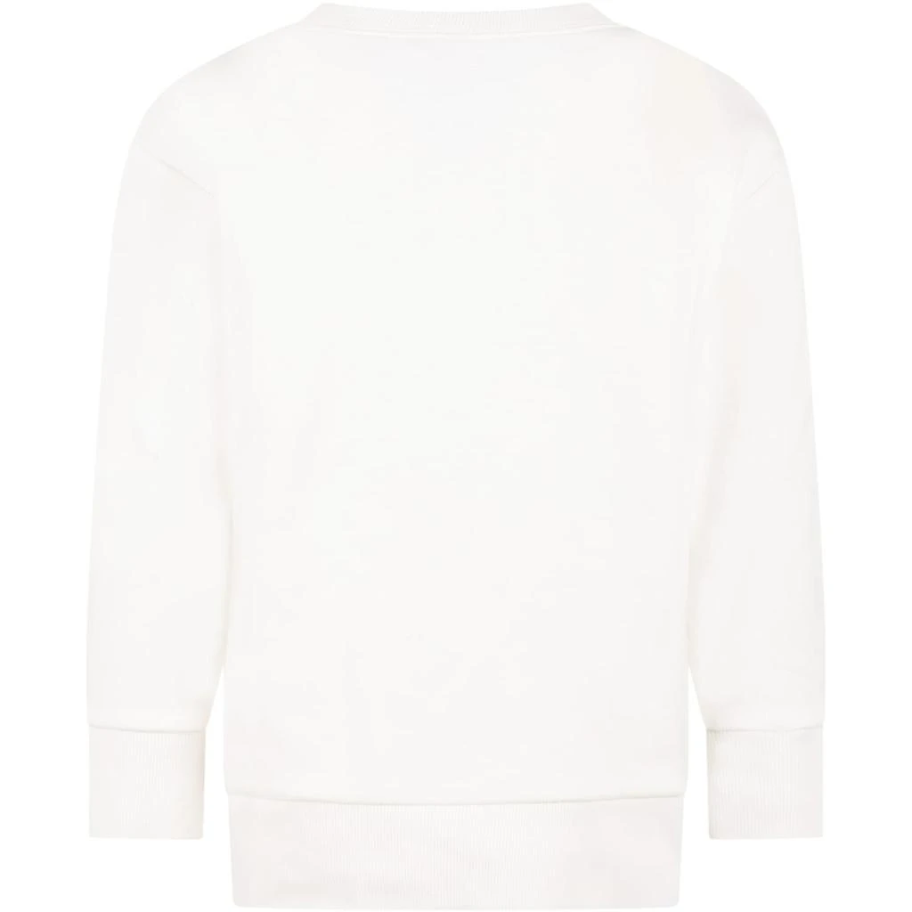 Gucci White Sweatshirt For Kids With Red Logo 2