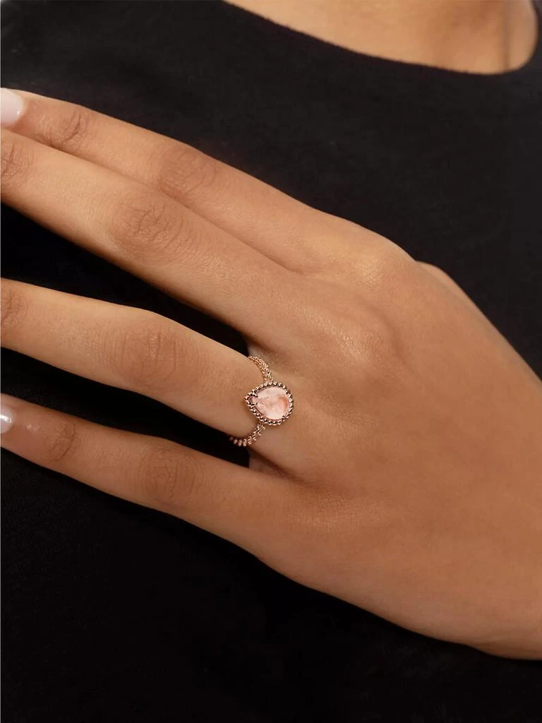 Boucheron Serpent Bohème 18K Rose Gold & Pink Quartz Ring 2