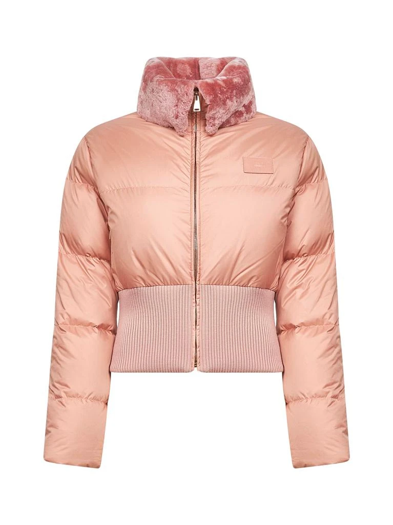 Fendi FENDI | Pink technical fabric and shearling down jacket | Women | S 1