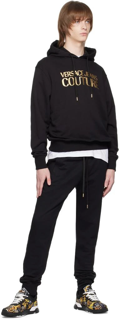 Versace Black V-Emblem Lounge Pants 5