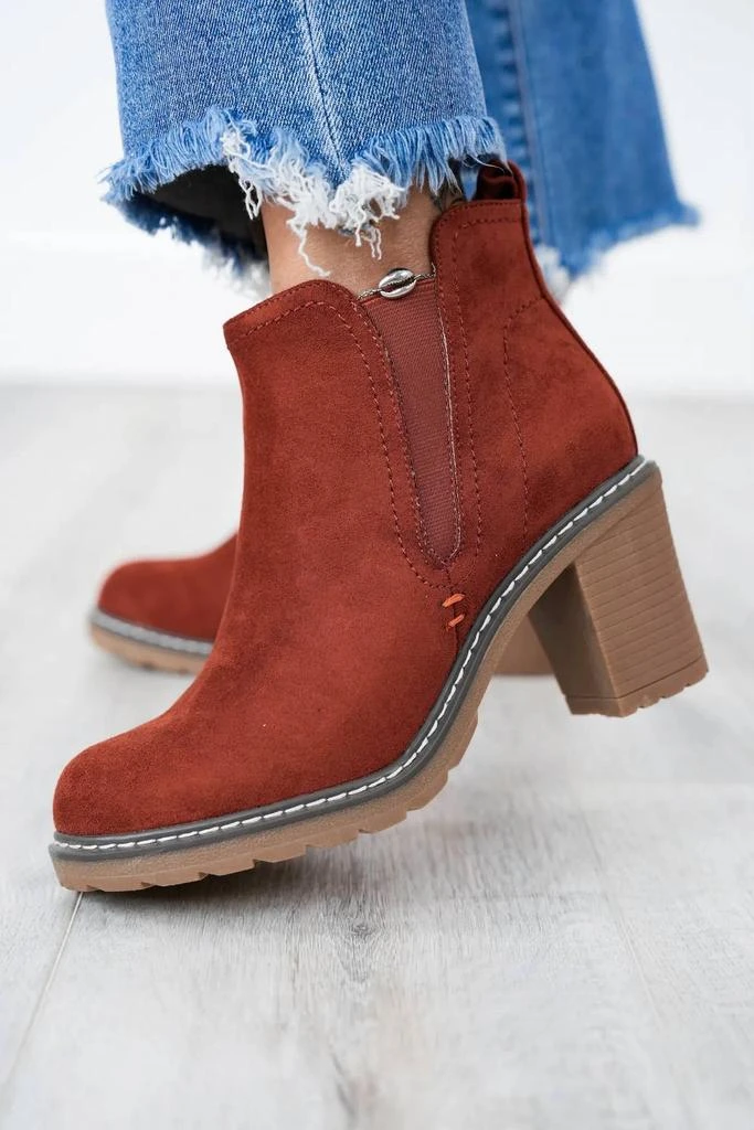 Corkys Footwear Women's Bite Me Bootie In Rust 2