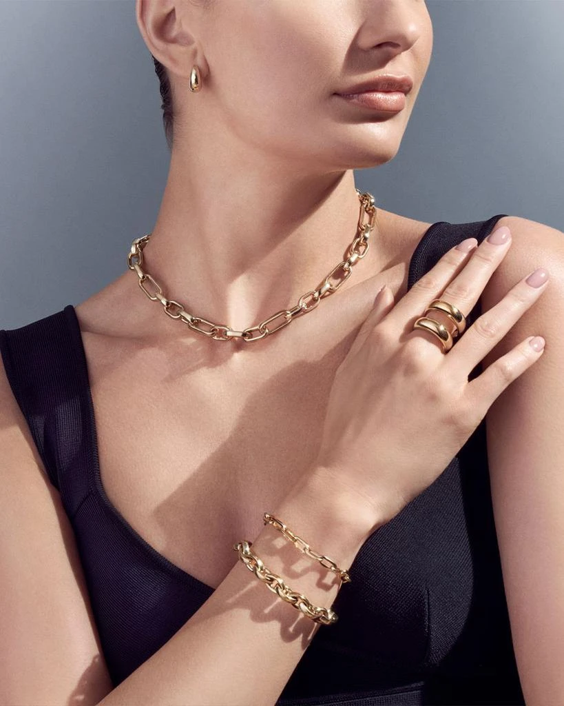 Alberto Amati 14K Yellow Gold Oval Link Chain Bracelet 2