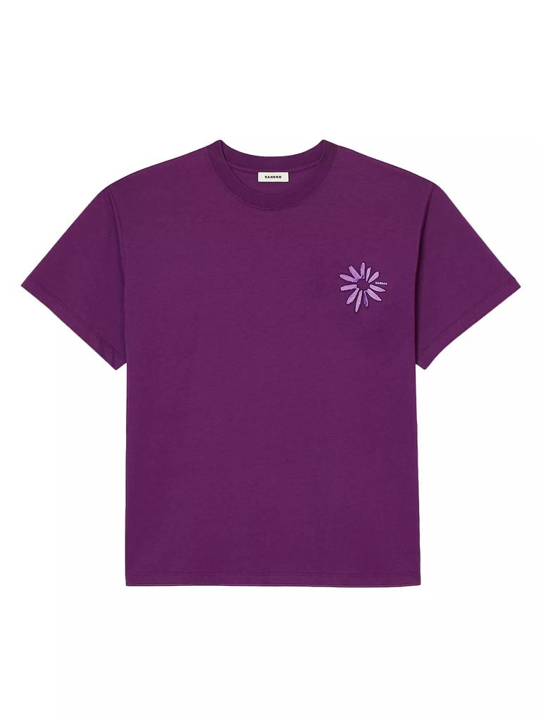 Sandro Cotton flower T-shirt