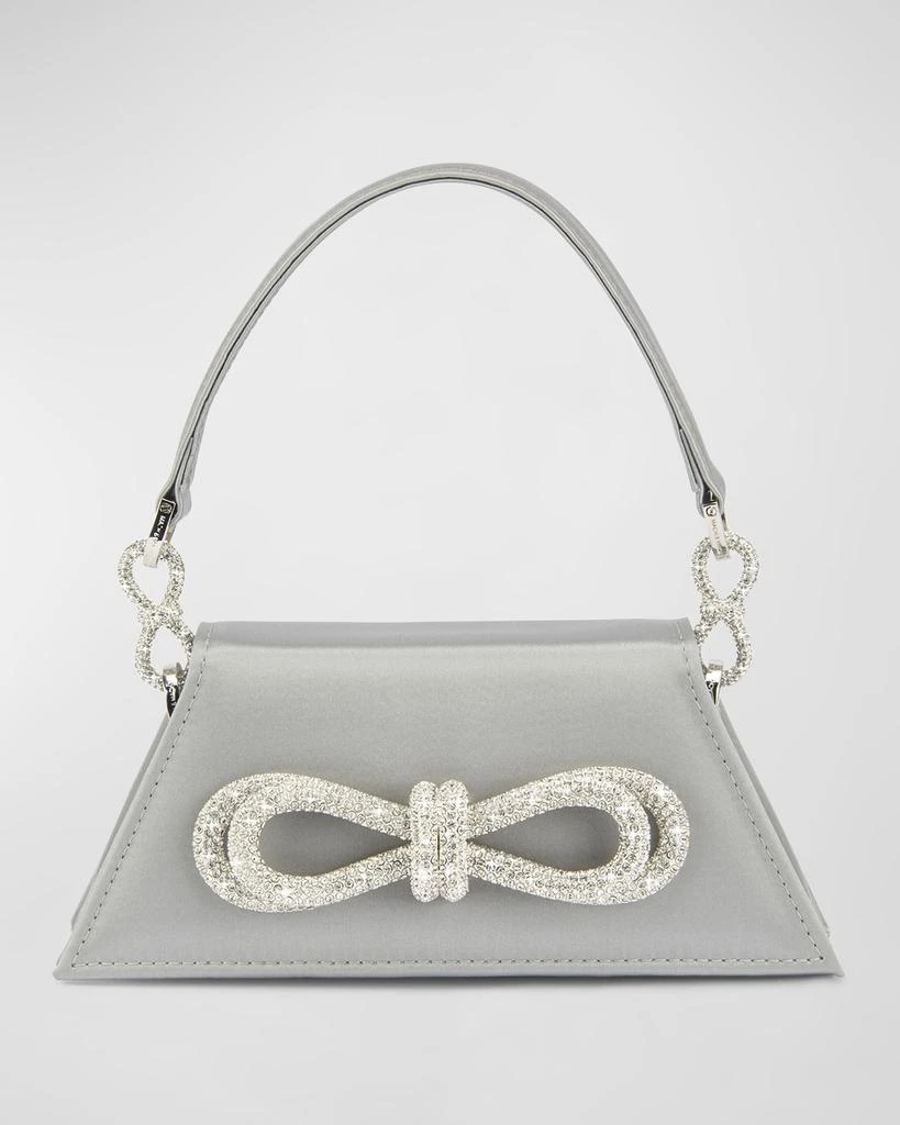 Mach & Mach Samantha Embellished Bow Satin Top-Handle Bag 1