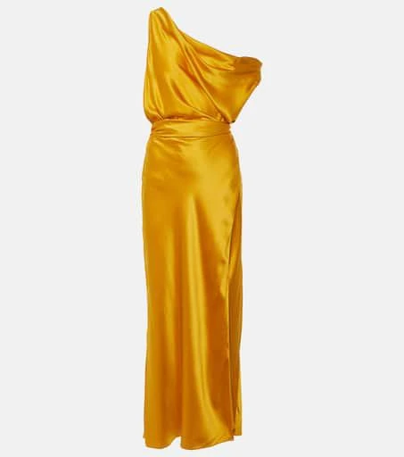 The Sei Draped silk satin wrap gown 1
