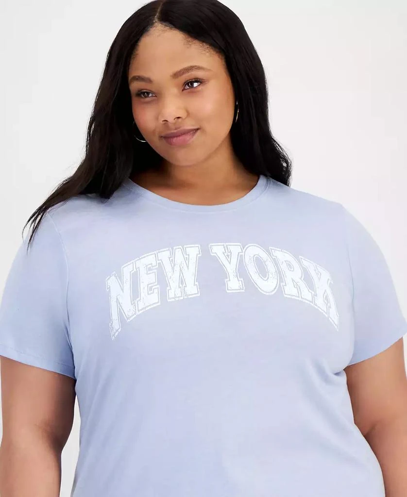 Rebellious One Trendy Plus Size New York Graphic T-Shirt 3