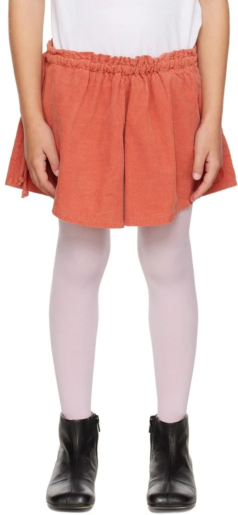 maed for mini Kids Red Ribby Raggle Shorts