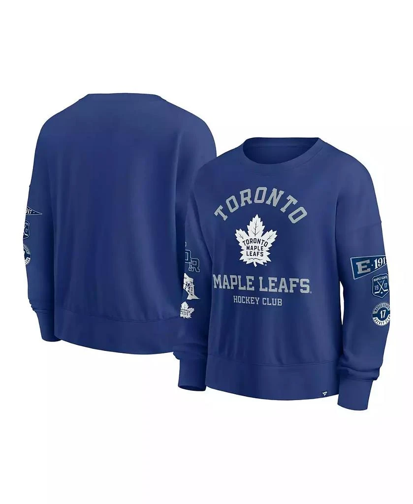 Fanatics Women's Blue Toronto Maple Leaf's Go Team Pullover Sweatshirt 1