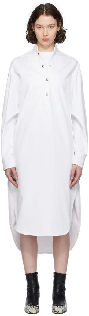 Khaite White Seffi Denim Midi Dress 1