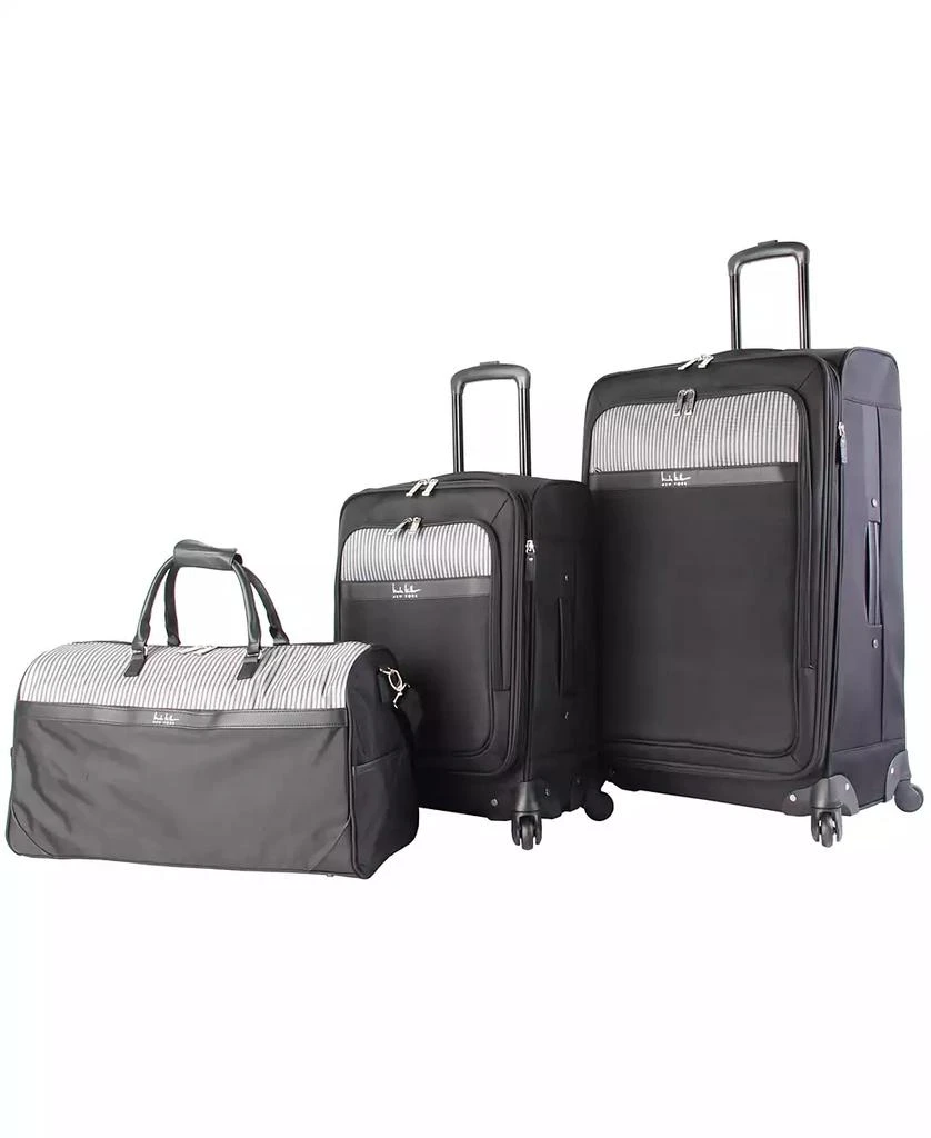 Nicole Miller French Stripes 3 Piece Luggage Set 1