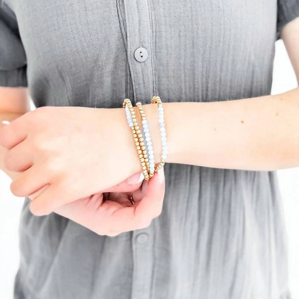 Pretty Simple Pretty Simple - Women
s Avary Glass And Metallic Bead Bracelet 4