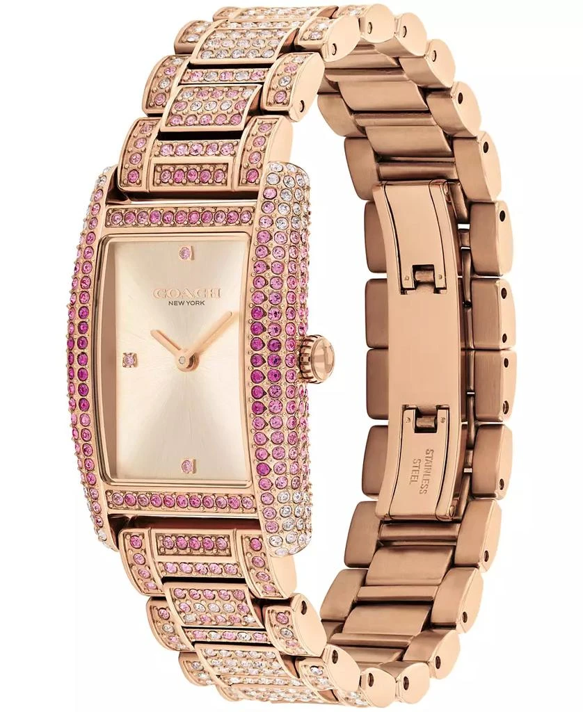 Coach Women's Reese Carnation Gold Stainless Steel and Crystals Bracelet Watch 24.5mm 2