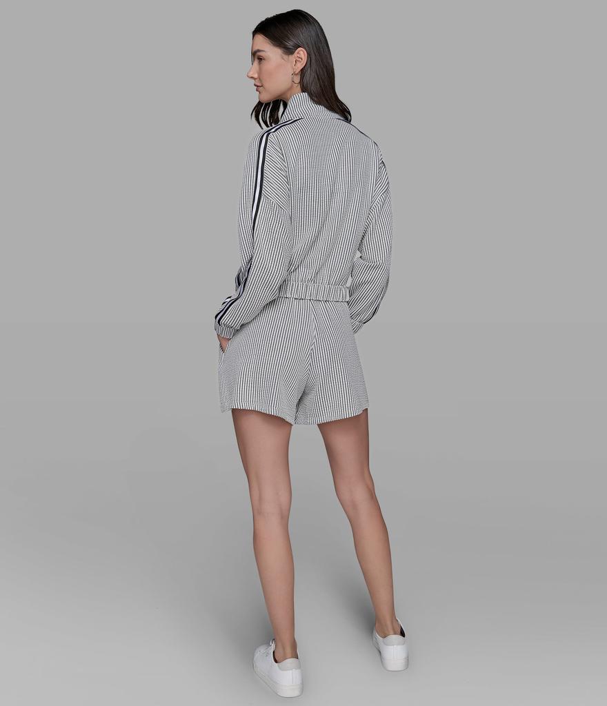 Karl Lagerfeld Paris SEERSUCKER TRACK JACKET WITH PATCH