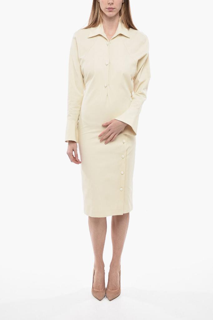 Bally Bally Cotton Shirt Dress with Buttoned Side Split
