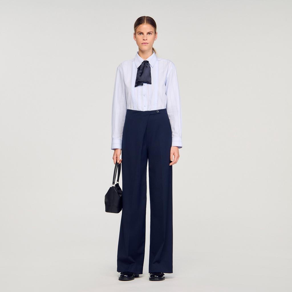 Sandro Asymmetric straight-leg trousers